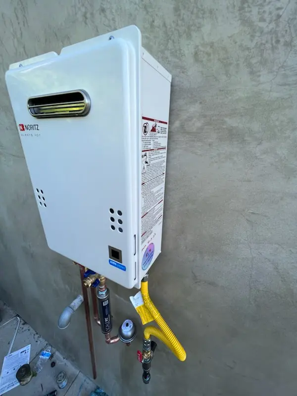 Tankless water heater installation for Mostoller homes